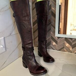 🐦‍⬛FREEBIRD by Steven over the knee boots in rich cognac brown leather, sz 7
